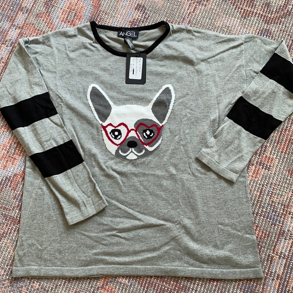 Whimsical French Bulldog sweater